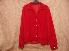 Mens red velvet 1950's shirt! Rockabilly,Elvis,Billy Fury,Jerry Lee hand made!