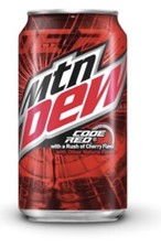 Mountain dew code red 355ml - mountain,