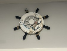 Bathroom Blue Ship Wheel