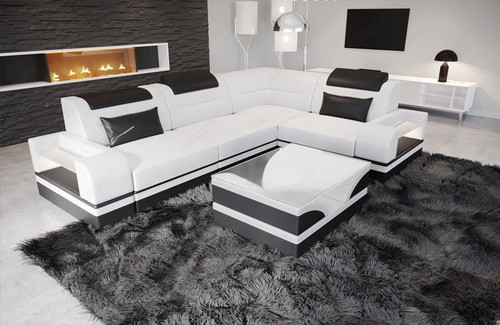 Leather sofa corner - sofa, couch