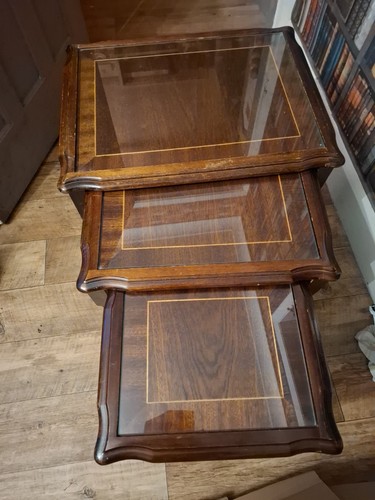 Glass topped nest - topped, of