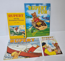 4x Vintage Rupert The Bear
