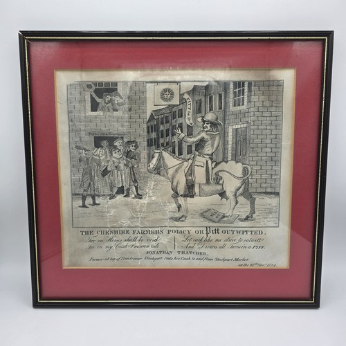 Antique 19th political satire - political,