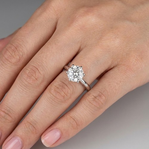 Solitaire engagement ring 14k - engagement,