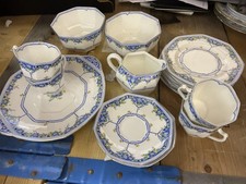 Beautiful Art Deco Royal Doulton ARVON 19pieces Bowls Plates Cups Saucers EC