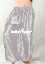 Silver Satin Harem Yoga Pant