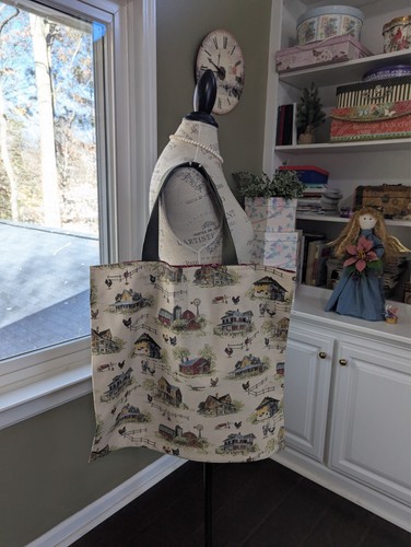 Xlg lined market - tote, bag