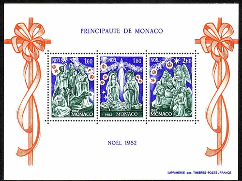 Monaco block mnh christmas - block,