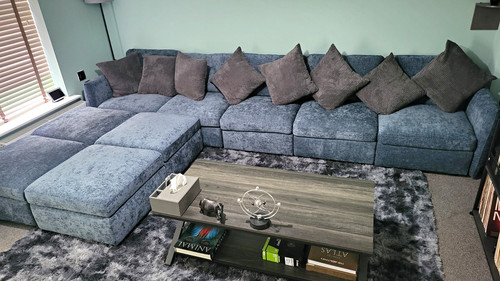 Blue shape corner - u-shape, sectional