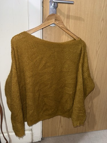 Mustard yellow italian knit - yellow,