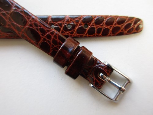 Hirsch brown croco print mm - brown,