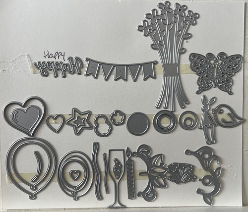 Mixed die set balloons - die,