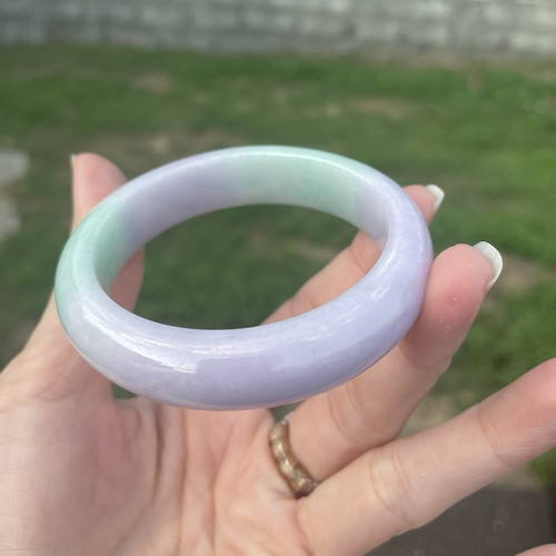 Green purple bangle bracelet - green,