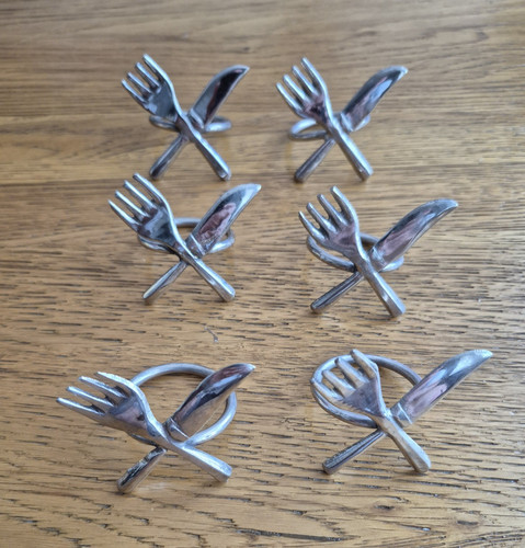 Vintage silver plated napkin - silver,