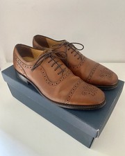 Charles Tyrwhitt Men’s Oxford Brogue Leather Shoes Brown UK 8