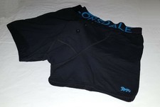 MENS LONSDALE BLACK/BLUE BOXER SHORTS - PACK OF 2 - BUTTON FLY - SIZE SMALL