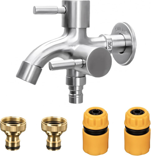 Double garden tap - double, with