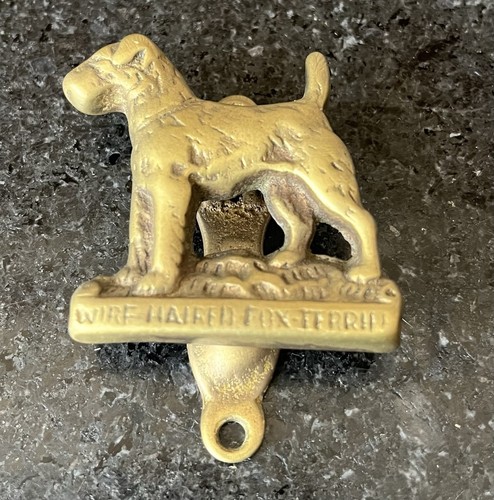 Wire fox terrier brass - terrier,
