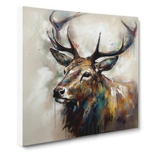 Stag Gestural Art No.2 Canvas