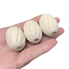 Macramé Beads, Natural Plain