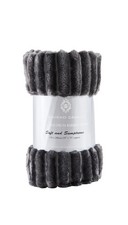 Ribbed Throw Blanket Soft Knit