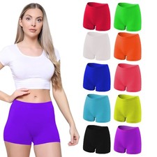 Womens Hot Pants Plain Stretch