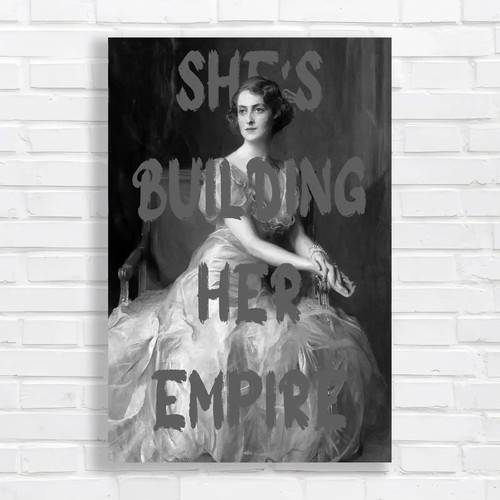 Vintage pin girl canvas - vintage,