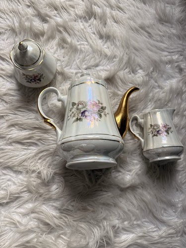 Three piece floral tea - piece,