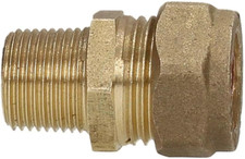 15mm x 3/8" BSP Male Iron Brass Compression European Grohe Flex Tap Adaptor