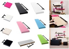 HUDSON HIGH GLOSS FLOATING SHELF SHELVES DISPLAY UNIT WALL MOUNTED BOOKCASE NEW