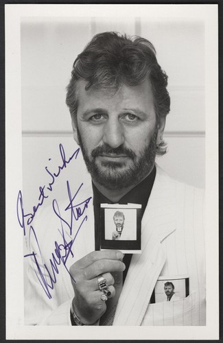 Ringo starr signed photograph - ringo,