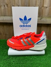 ADIDAS ZX 1K BOOST NITE JOGGER, WARNING BLUE WHITE 2020RUNNING SHOES RARE UK 9