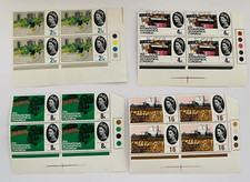 L073a GB QEII 1964 Geographical Congress Ord MNH TRAFFIC LIGHT Blocks ALL VALUES