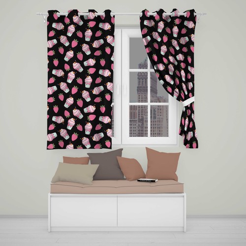 Blackout eyelet curtains cute - blackout,