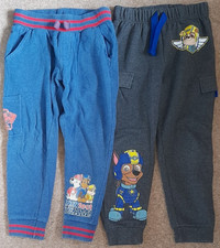 2 x Pairs Of Boys Paw Patrol Joggers Jogging Bottoms Age 5-6 Years From Tu/Tesco