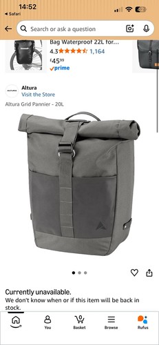 Altura grid pannier charcoal - grid,