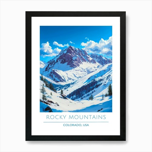 Rocky mountains art print - rocky,