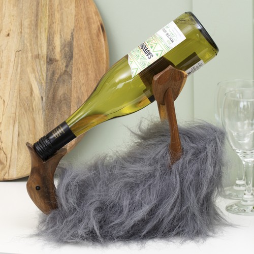 Grey fluffy drunken duck - fluffy,