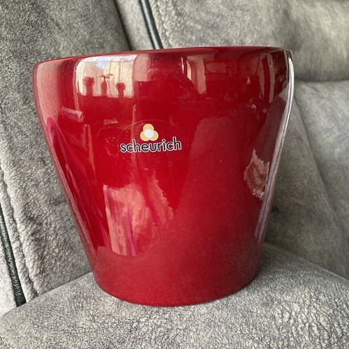 Scheurich red ceramic - scheurich, planter