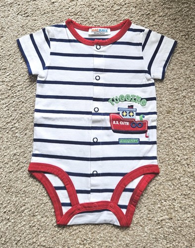Baby boy short sleeved - short, striped