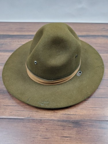 Vtg usmc campaign hat drill - usmc,