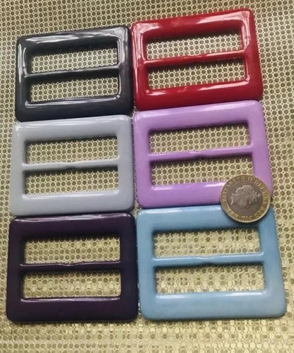 Lilac rectangle resin buckle - rectangle,
