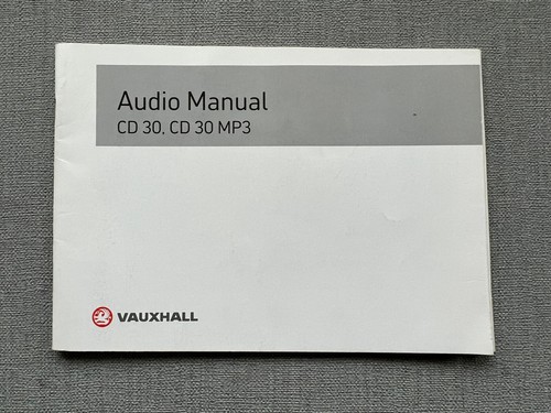 Vauxhall audio manual handbook - vauxhall,