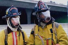 505095 At Scene Of Overturned Tanker Truck On Freeway A4 Photo Print