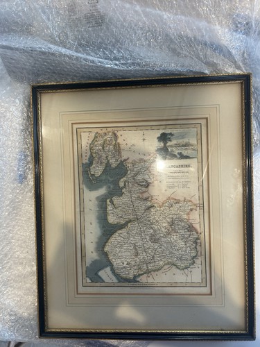 Antique map lancashire - of,