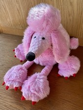 LARGE Manhattan Toy Company Dowgs Gigi Pink Poodle Pom Pom Dog Soft Toy RARE VGC