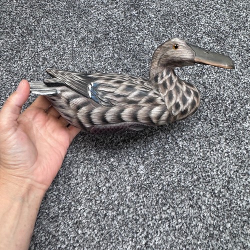 Hand carved wooden mallard - carved,