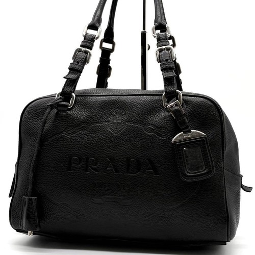 Prada embossed logo black - prada,