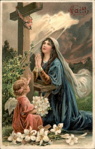 Praying madonna and angel - praying,