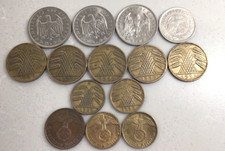 GERMAN EMPIRE, REICHSMARKS & REICHSPFENNIGS LOT, 1924-1937